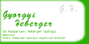 gyorgyi heberger business card