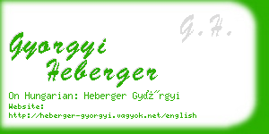 gyorgyi heberger business card